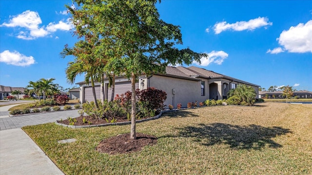 view of home's exterior with a yard