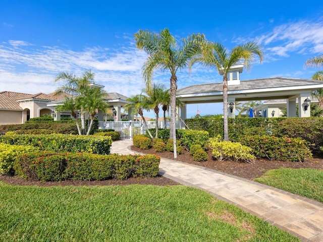 view of property's community with a gazebo