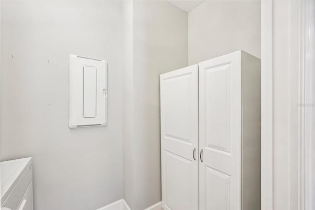 2572 Daisy Dr, North Port, FL 34289 - bathroom with baseboards and electric panel