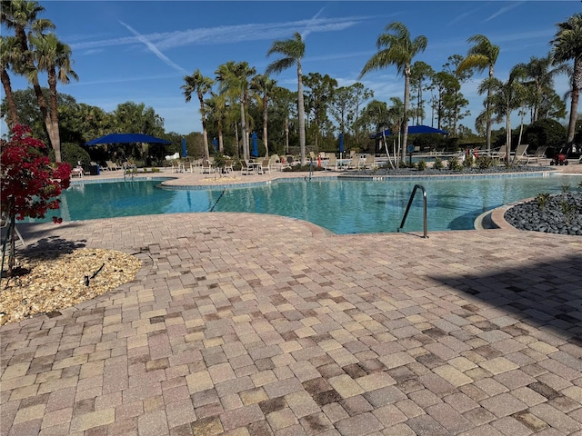 2572 Daisy Dr, North Port, FL 34289 - community pool featuring a patio area
