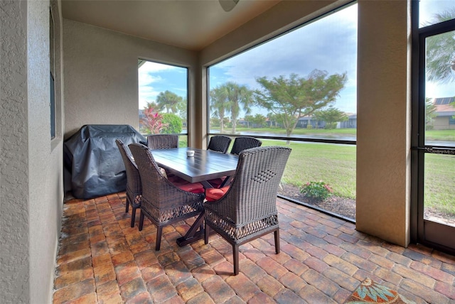 view of sunroom