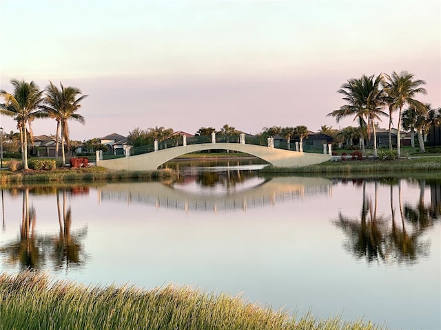 view of water feature