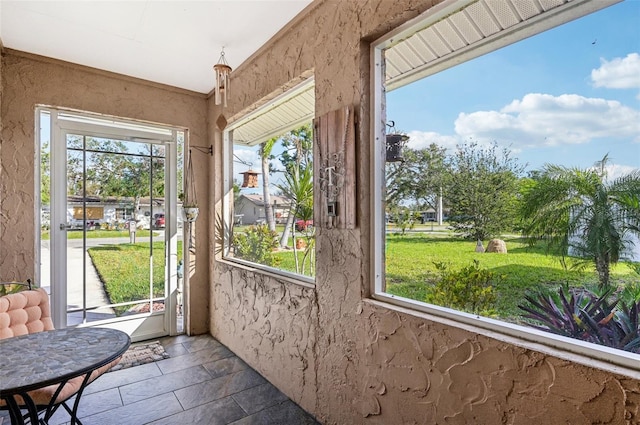 view of sunroom / solarium