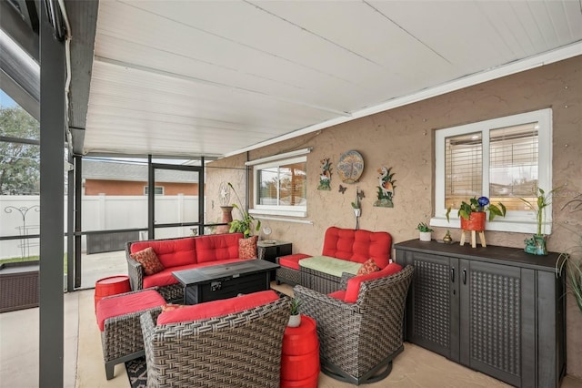 sunroom / solarium with plenty of natural light