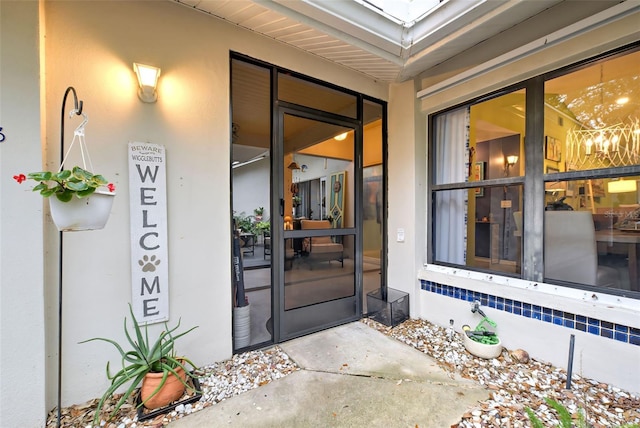 view of doorway to property