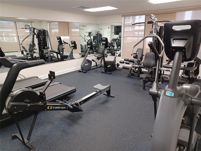 view of workout area