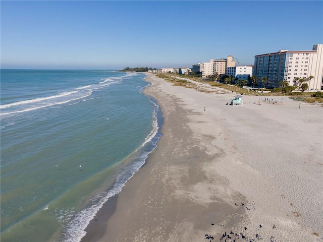 water view featuring a beach view