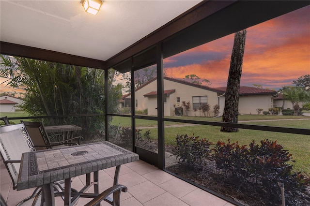 view of sunroom