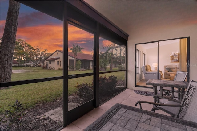 view of sunroom