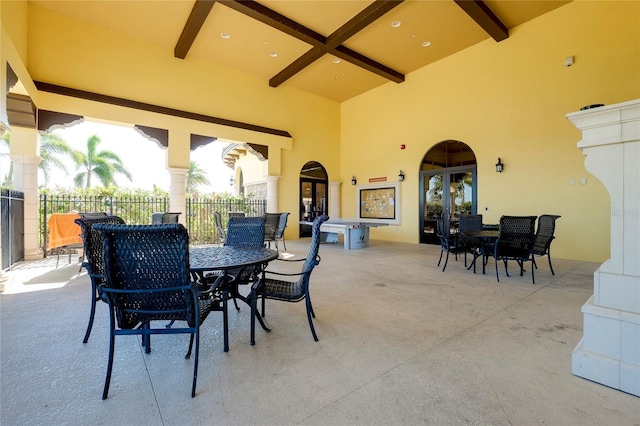 20100 Ragazza Cir Unit 101, Venice, FL 34293 - view of patio featuring french doors and outdoor dining space