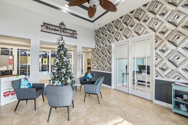 2049 Mesic Hammock Way, Venice, FL 34292 - lobby with wallpapered walls and ornamental molding