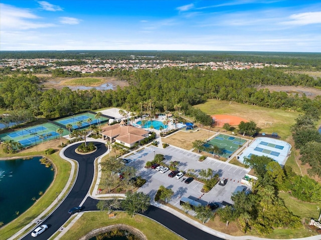 2049 Mesic Hammock Way, Venice, FL 34292 - aerial overview of property's location featuring a large body of water and a pool area