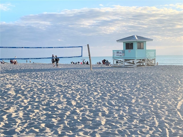 property view of water with a view of the beach