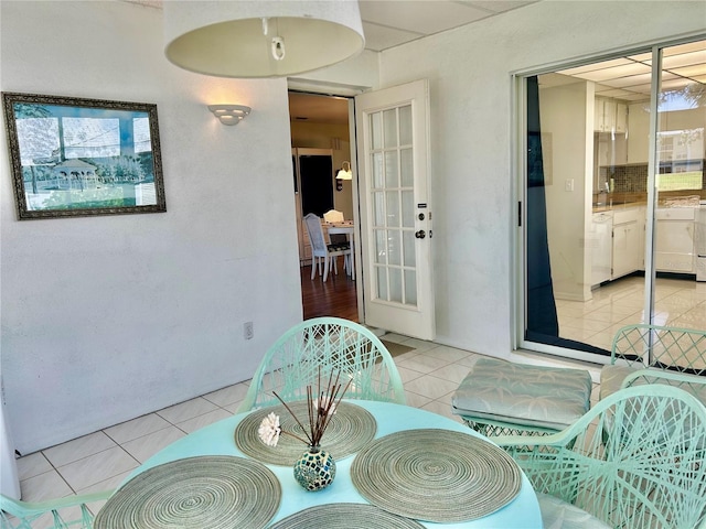 interior space with french doors