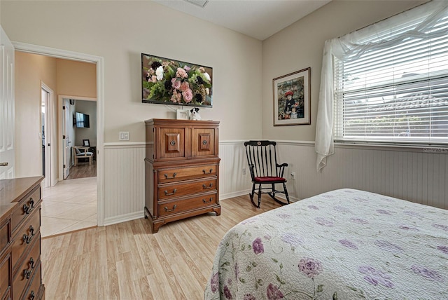 bedroom featuring light hardwood / wood-style flooring