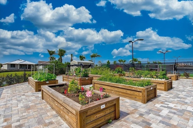 view of patio / terrace featuring a water view