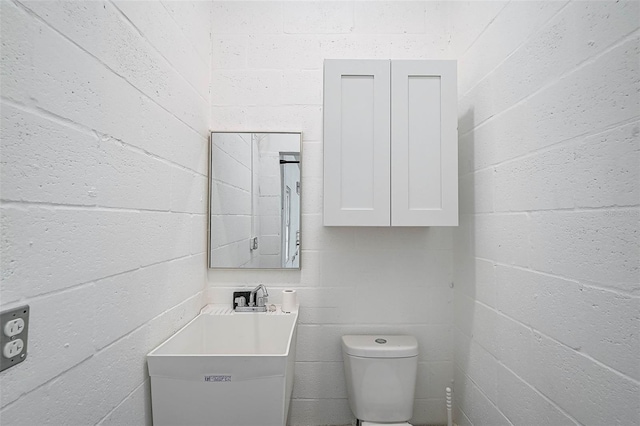 bathroom with sink and toilet