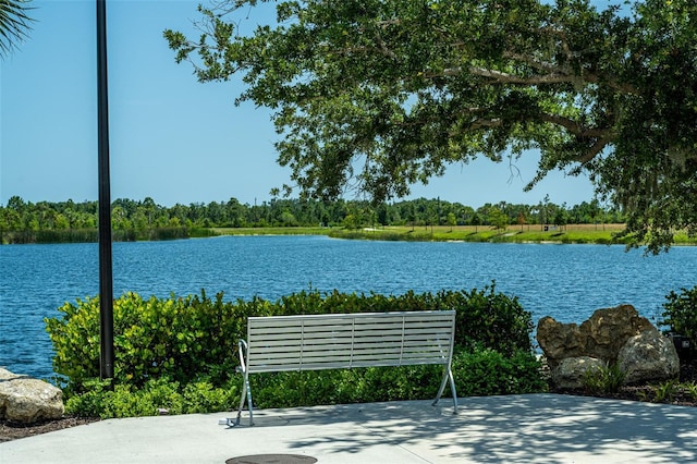 view of water feature