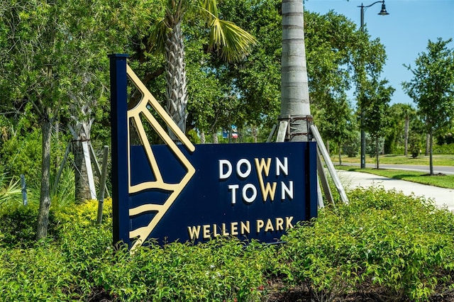 view of community sign