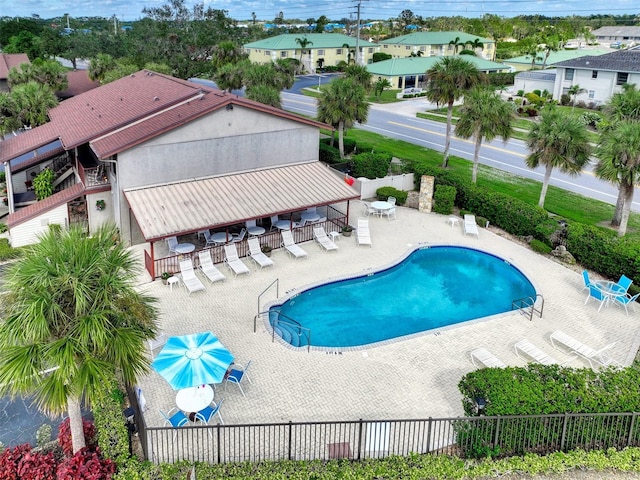 view of pool with a patio