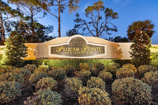 view of community sign