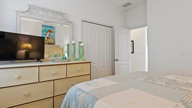 bedroom featuring a closet