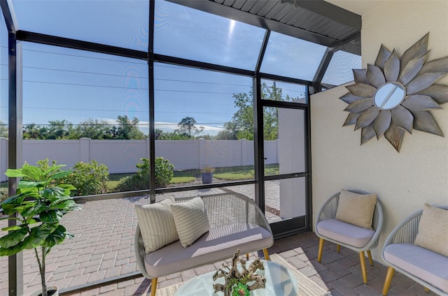 view of sunroom