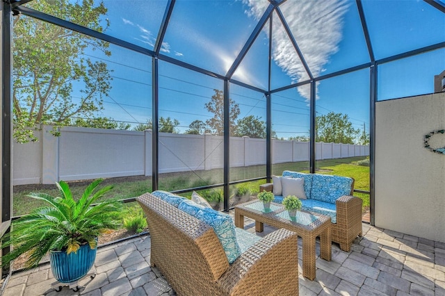 view of sunroom