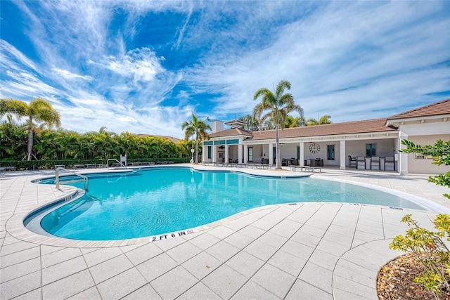 view of pool with a patio area