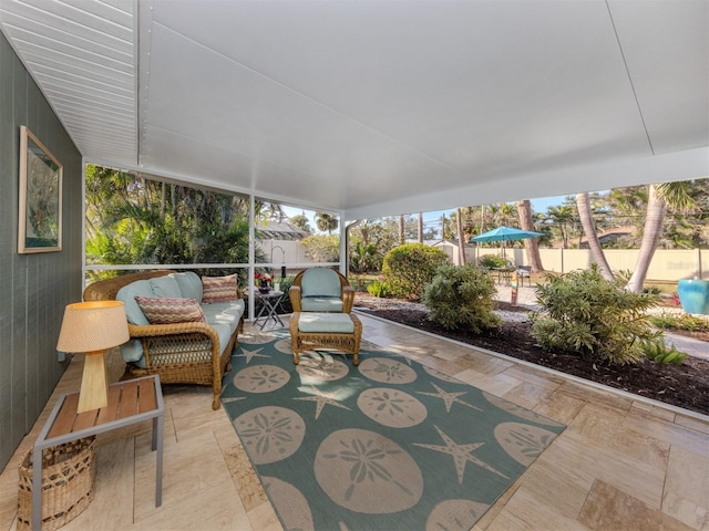 view of sunroom