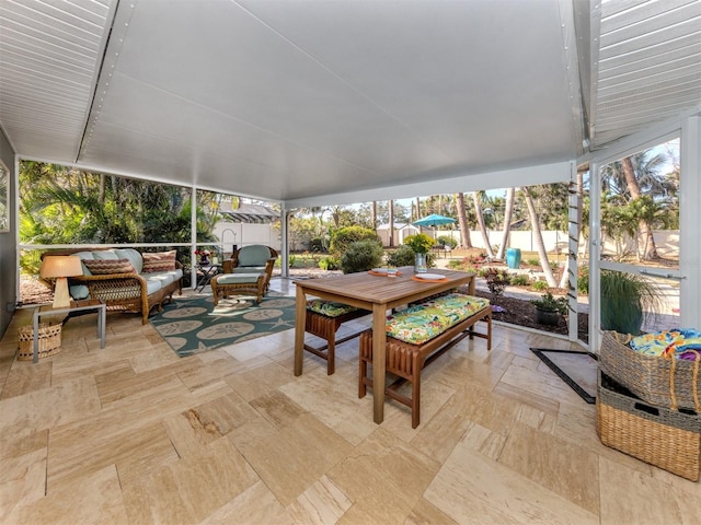 view of patio featuring an outdoor living space