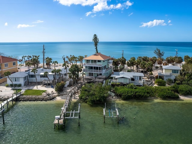 water view with a dock