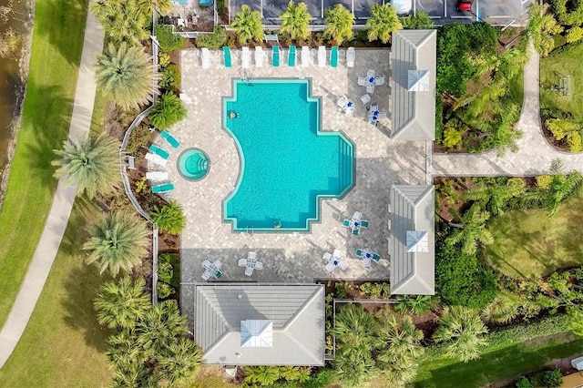 birds eye view of property