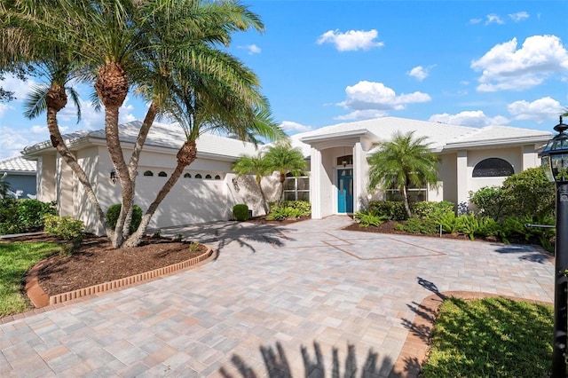 view of front of home featuring a garage