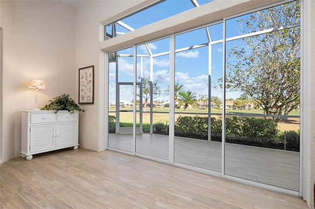 entryway featuring light wood-type flooring