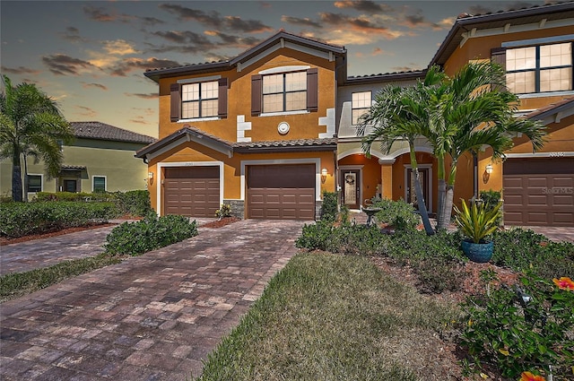 view of front of home featuring a garage