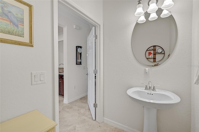 bathroom featuring tile patterned flooring