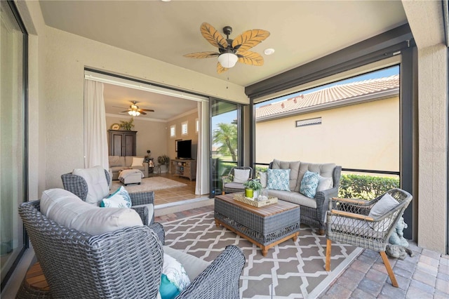 sunroom / solarium with a healthy amount of sunlight