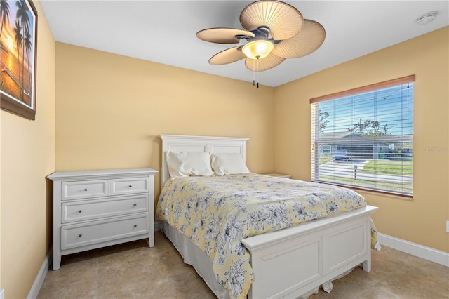 bedroom with ceiling fan