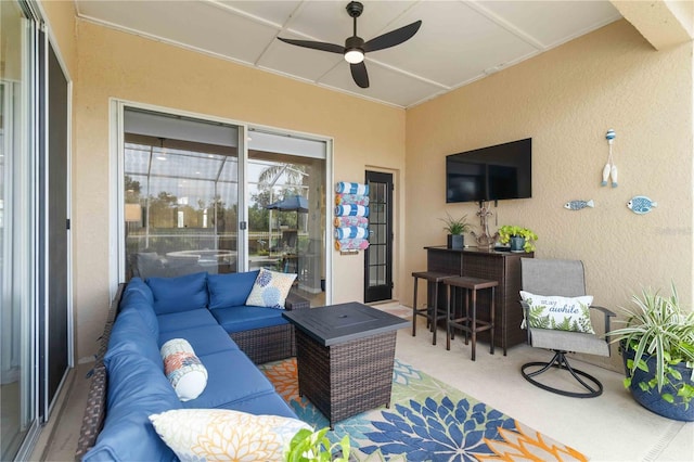 view of patio / terrace featuring an outdoor hangout area