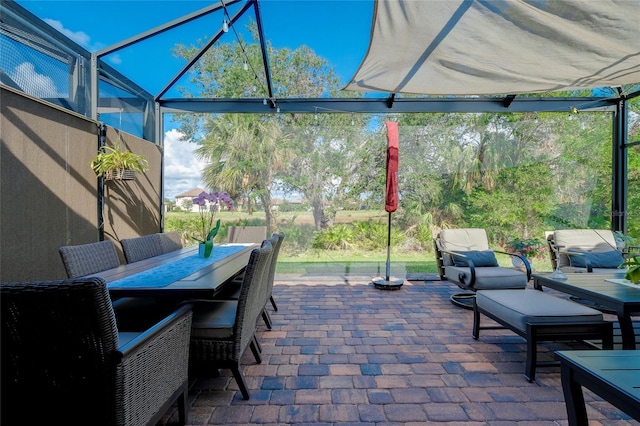 view of sunroom