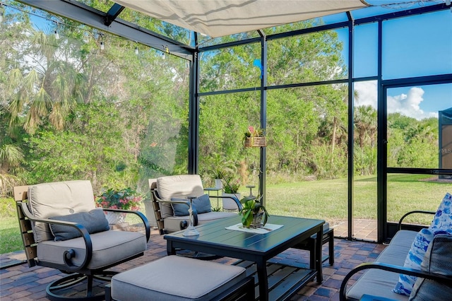 view of sunroom