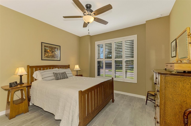 bedroom with ceiling fan