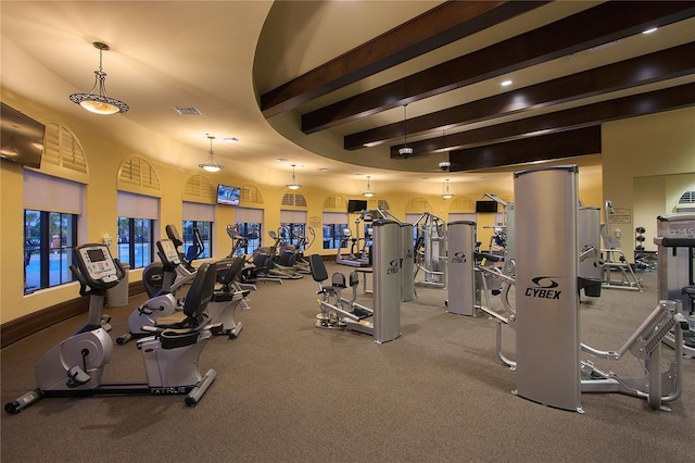 view of workout area