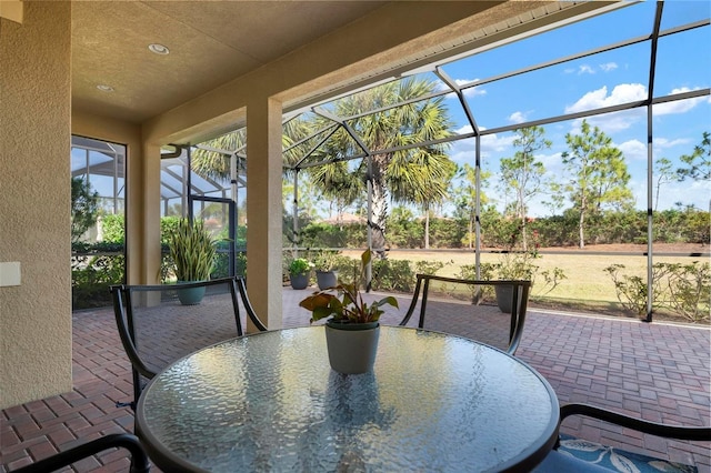 view of sunroom