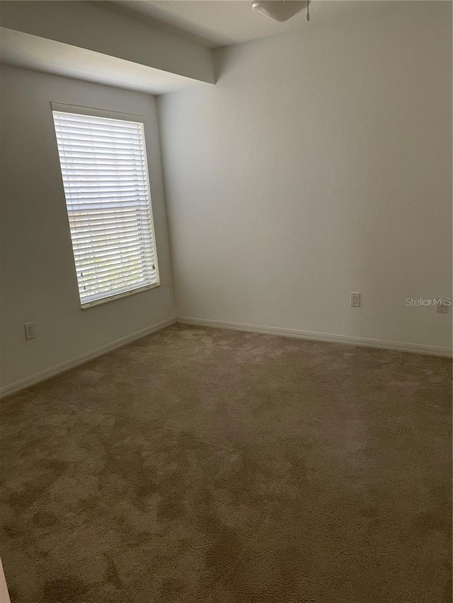 view of carpeted spare room