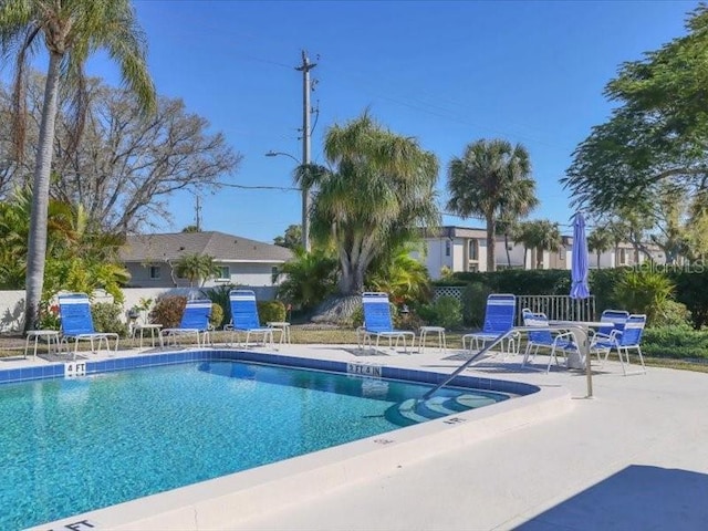 view of pool featuring a patio area