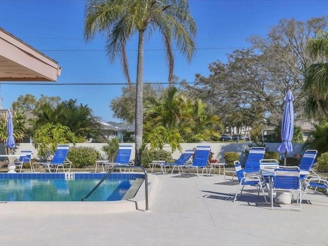 view of pool with a patio area