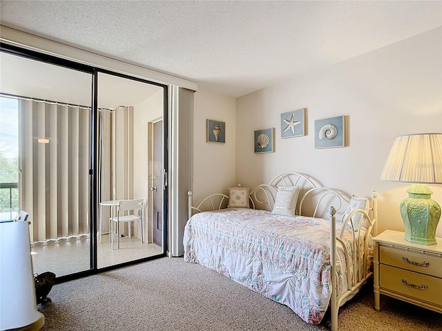 bedroom with a textured ceiling