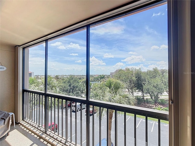 view of sunroom